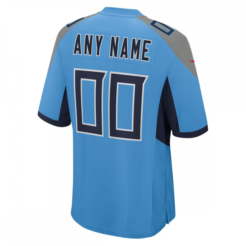 Tennessee Titans Nike Alternate Custom Game Jersey - Light Blue-GridironStore
